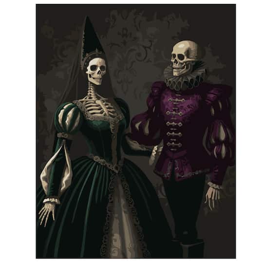 11" x 14" Skeleton Couple Paint-by-Number Kit by Artist's Loft®